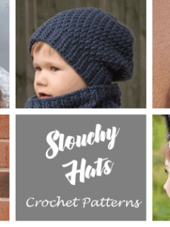 crochet slouchy hat pattern - winter hat - beanie crochet pattern - amorecraftylife.com #hat #crochet #crochetpattern