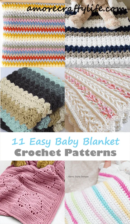 easy baby blanket crochet pattern - quick baby blanket - amorecraftylife.com #baby #crochet #crochetpattern #freecrochetpattern