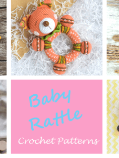 crochet baby rattle Patterns - Cute Gifts - A More Crafty Life - amigurumi #crochet #crochetpattern #baby