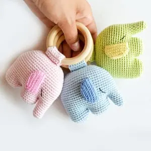 crochet baby rattle Patterns - Cute Gifts - A More Crafty Life - amigurumi #crochet #crochetpattern #baby