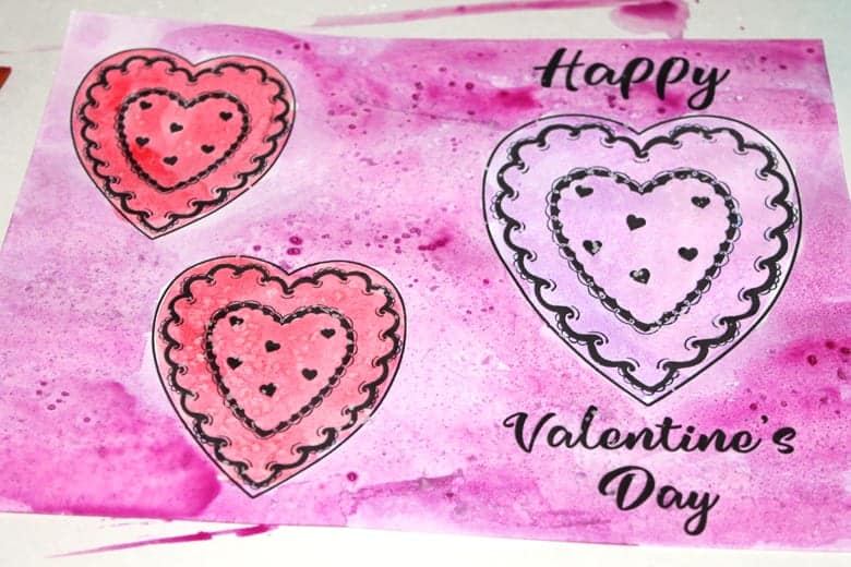 free heart printable valentine card - crafts for kids - valentine's day crafts for kids -amorecraftylife.com #craftsforkids #kidscrafts #preschool