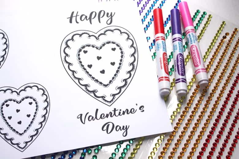 free heart printable valentine card - crafts for kids - valentine's day crafts for kids -amorecraftylife.com #craftsforkids #kidscrafts #preschool