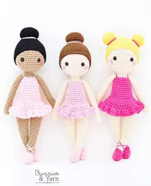 doll crochet patterns - ballerina crochet pattern pdf - amigurumi crochet pattern - amorecraftylife.com #doll #crochet #crochetpattern