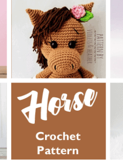 horse crochet pattern- pony pattern - crochet pattern pdf - amigurumi amorecraftylife.com #crochet #crochetpattern
