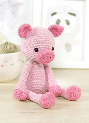 crochet piglet pattern- stuffed toy pig crochet pattern pdf - amigurumi acraftylife.com #crochet #crochetpattern