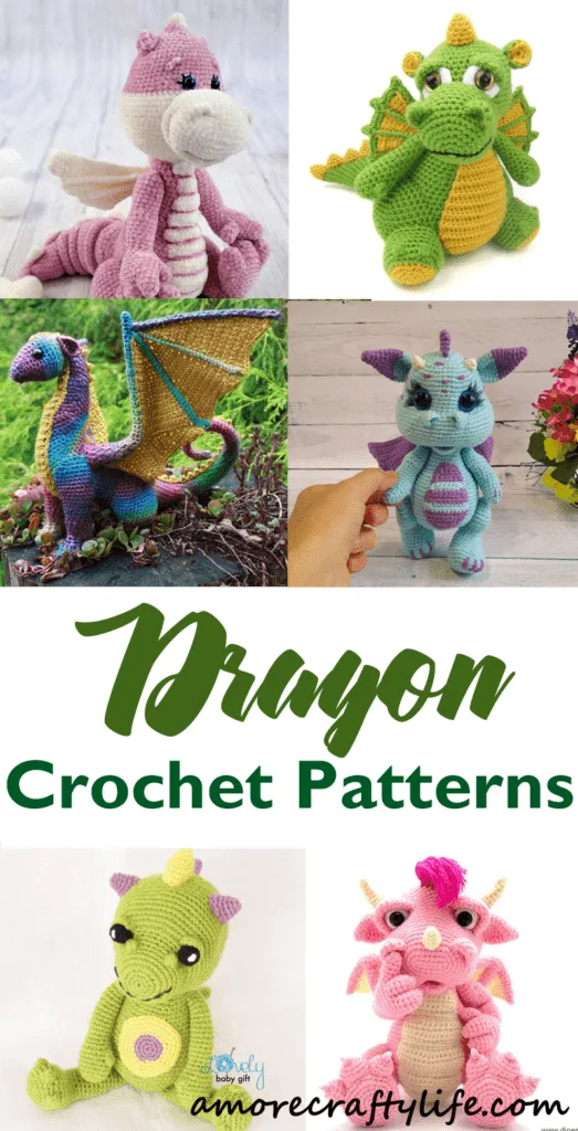 crochet dragon pattern- crochet pattern pdf - amigurumi amorecraftylife.com #crochet #crochetpattern
