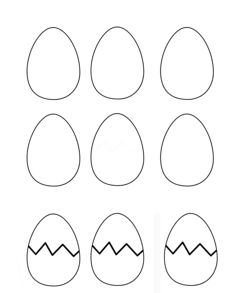 printable glitter Easter egg kid crafts - crafts for kids - spring craft for kids -amorecraftylife.com #kidscraft #craftsforkids #preschool