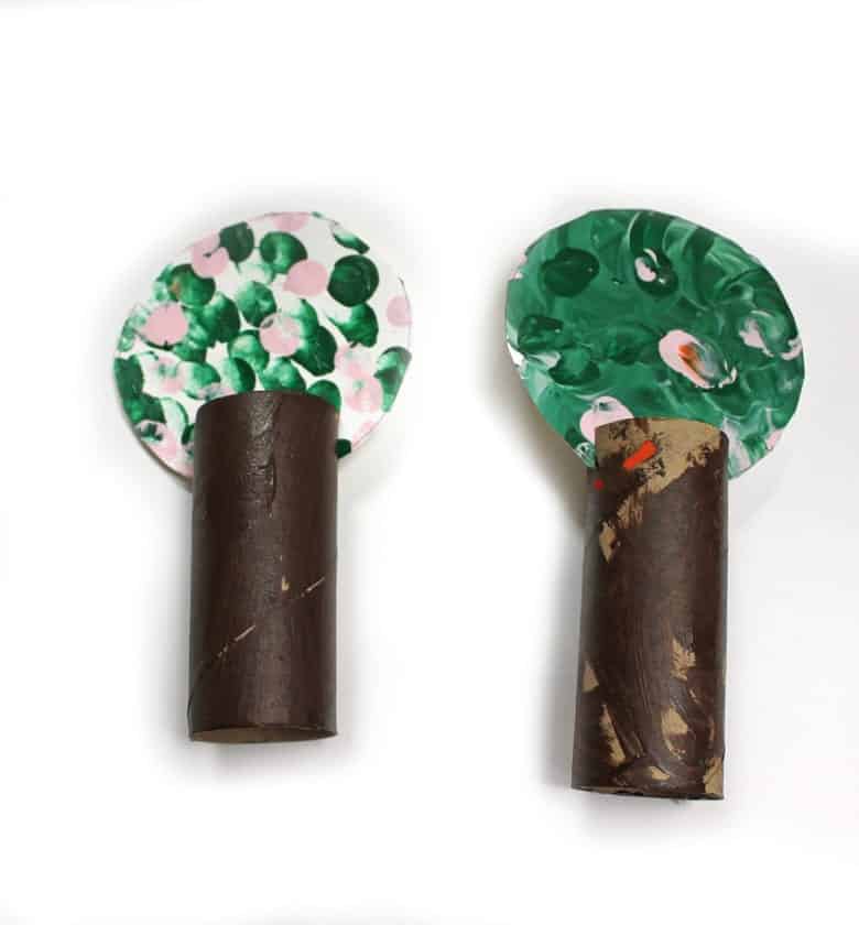 fingerprint spring tree kid crafts- cherry blossom kid craft - crafts for kids - amorecraftylife.com #kidscrafts #craftsforkids #preschool #spring