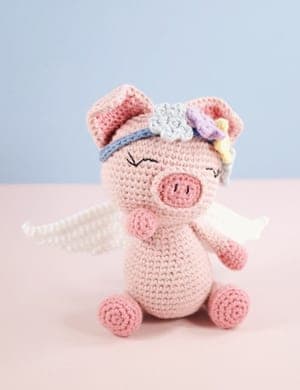 crochet piglet pattern- stuffed toy pig crochet pattern pdf - amigurumi acraftylife.com #crochet #crochetpattern