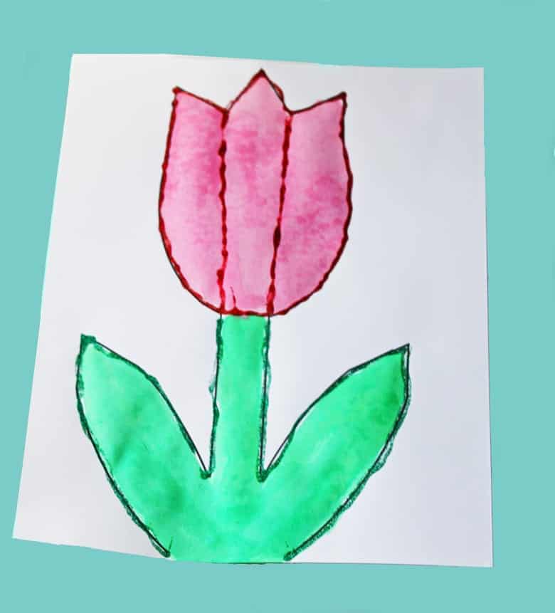 printable tulip template kid crafts crafts for kids - spring craft for kids -amorecraftylife.com #kidscraft #craftsforkids #preschool