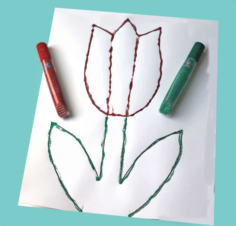 printable tulip template kid crafts crafts for kids - spring craft for kids -amorecraftylife.com #kidscraft #craftsforkids #preschool