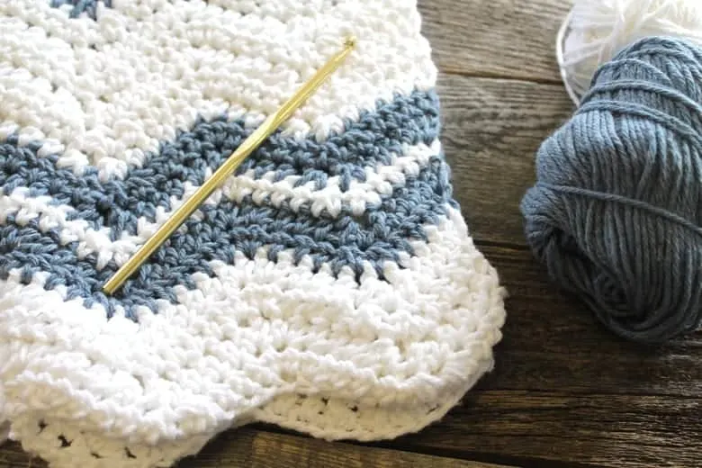 Try this easy ripple crochet kitchen towel pattern. The classic ripple stitch is fun to do.