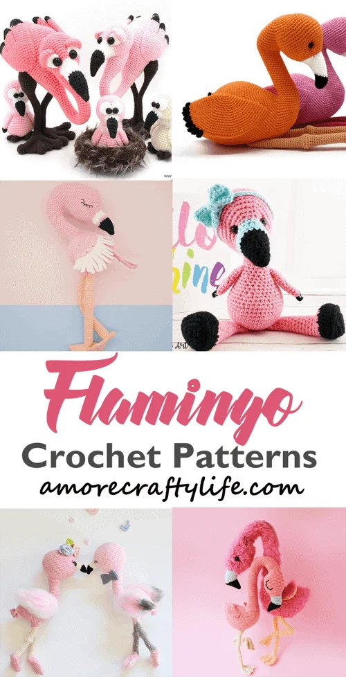 Crochet flamingo Patterns - Cute Gifts - A More Crafty Life - #amigurumi #crochet #crochetpattern