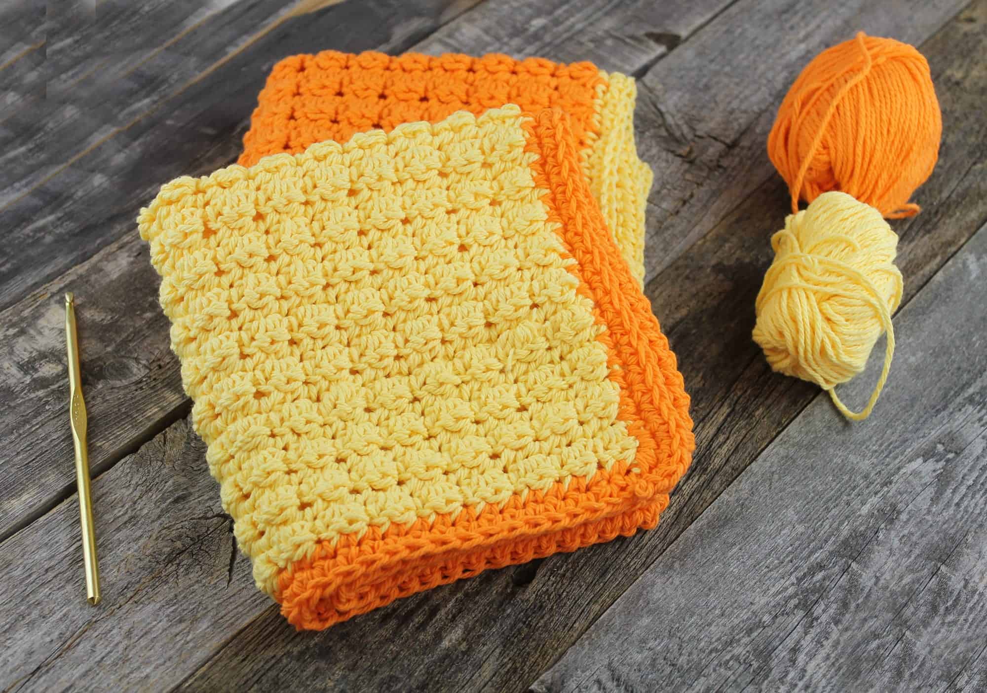 Crocheted Cotton Washcloths the Neutrals 