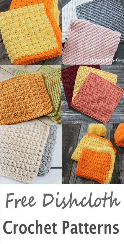 free crochet dishcloth crochet patterns -amorecraftylife.com #crochet #crochetpattern #diy #freecrochetpattern