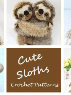 Crochet sloth Patterns - Cute Gifts - A More Crafty Life - stuffed toy sloth #crochet #crochetpattern #baby #amigurumi