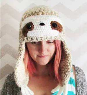 Crochet sloth Patterns - Cute Gifts - A More Crafty Life - sloth hat #crochet #crochetpattern