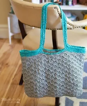 crochet market tote crochet pattern- bag crochet pattern pdf - grocery bag - beach bag - amorecraftylife.com #crochet #crochetpattern