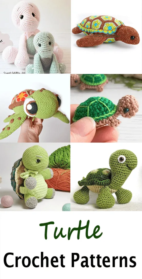 crochet turtle patterns- amigurumi crochet pattern - stuffed toy pattern #crochet #crochetpattern #diy #amigurumi