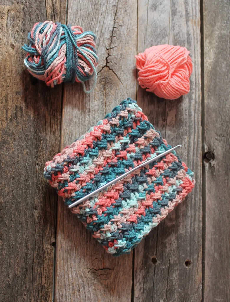 crunch stitch washcloth