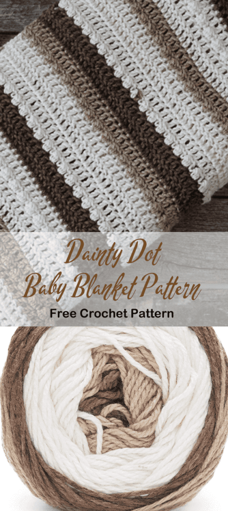 dainty dot baby blanket crochet pattern - amorecraftylife.com -gender neutral unisex baby blanket - baby afghan - free printable crochet pattern #baby #crochet #crochetpattern #freecrochetpattern