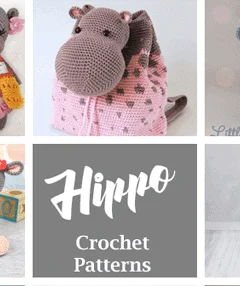Make a cute stuffed hippo toy. crochet hippo patterns- amigurumi hippopotamus crochet pattern - stuffed toy pattern #crochet #crochetpattern #diy #amigurumi