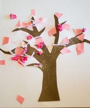 spring tree kid crafts - arts and crafts activities - spring kid craft- amorecraftylife.com #kidscraft #craftsforkids #preschool