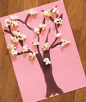 spring tree kid crafts - arts and crafts activities - spring kid craft- amorecraftylife.com #kidscraft #craftsforkids #preschool