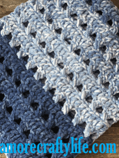 crossed double crochet baby blanket pattern - amorecraftylife.com -bernat blanket yarn baby blanket - baby afghan - free printable crochet pattern #baby #crochet #crochetpattern #freecrochetpattern