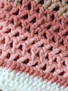 herringbone stripe baby blanket crochet pattern - amorecraftylife.com -bernat blanket yarn baby blanket - baby afghan - free printable crochet pattern #baby #crochet #crochetpattern #freecrochetpattern