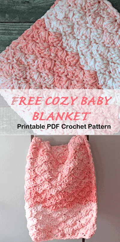 pink bubbles baby blanket pattern - amorecraftylife.com -bernat blanket yarn baby blanket - baby afghan - free printable crochet pattern chunky blanket pattern #baby #crochet #crochetpattern #freecrochetpattern