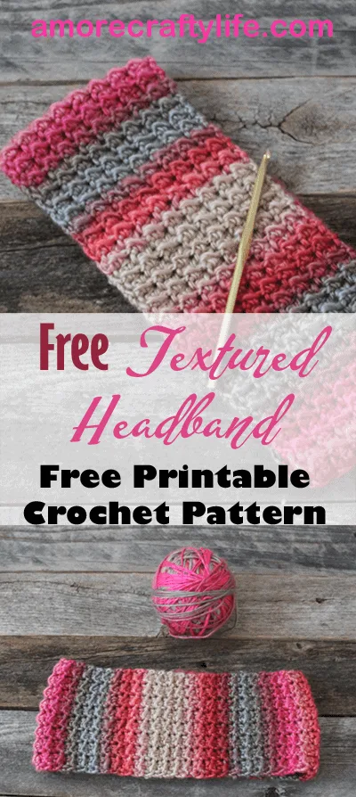 Make a headband pattern. Textured  Crochet Headband - Free Pattern -crochet ear warmer pattern- printable pdf - winter headband - amorecraftylife.com #crochet #crochetpattern #freecrochetpattern 