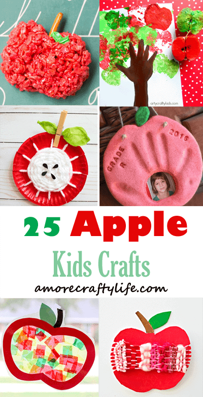 apple Kid Crafts- fall kid craft - amorecraftylife.com #kidscrafts #craftsforkids #preschool