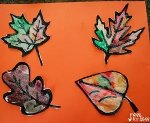 fall leaves kid crafts- fall kid craft - autumn kid craft - amorecraftylife.com #kidscrafts #craftsforkids #preschool #fall