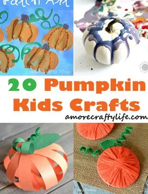 pumpkin Kid crafts - fall kid craft - amorecraftylife.com #kidscrafts #craftsforkids #preschool