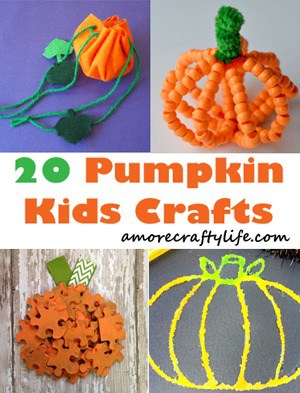 pumpkin Kid crafts - fall kid craft - amorecraftylife.com #kidscrafts #craftsforkids #preschool