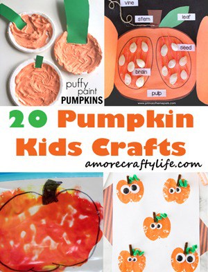 pumpkin Kid crafts - fall kid craft - amorecraftylife.com #kidscrafts #craftsforkids #preschool