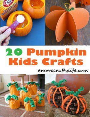 pumpkin Kid crafts - fall kid craft - amorecraftylife.com #kidscrafts #craftsforkids #preschool