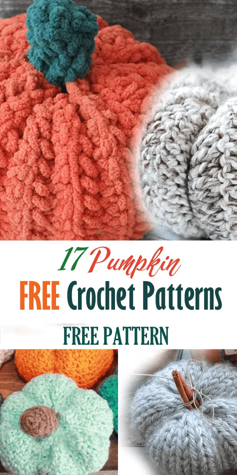 free crochet pumpkin patterns - amorecraftylife.com -crochet pattern chunky pattern #crochet #crochetpattern #freecrochetpattern