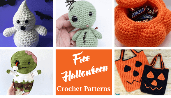 free Halloween crochet patterns- fall crochet pattern- amorecraftylife.com #crochet #crochetpattern #diy #halloween