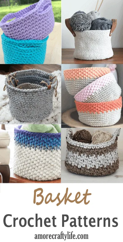 free basket crochet pattern- crochet pattern amorecraftylife.com #crochet #crochetpattern