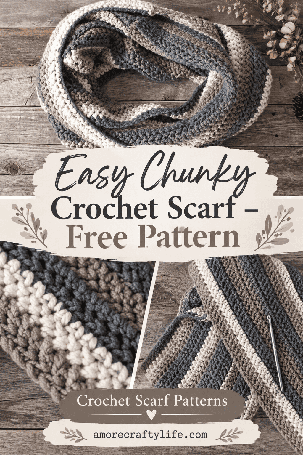 chunky infinity scarf crochet pattern