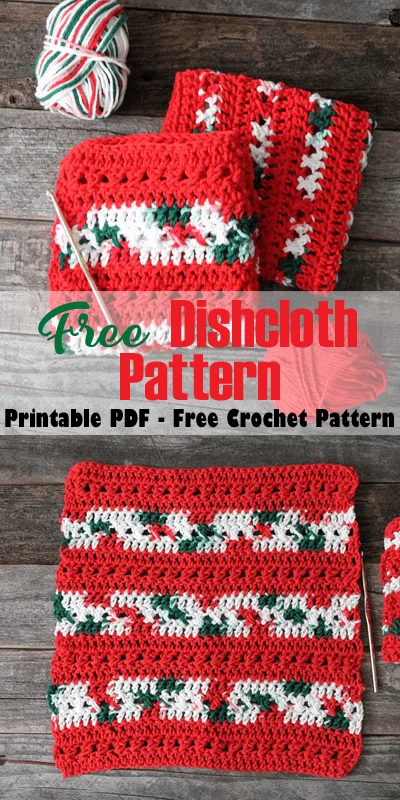 free printable crossed double stitch crochet dishcloth pattern -amorecraftylife.com #crochet #crochetpattern #diy #freecrochetpattern