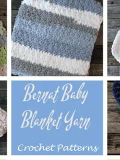 chunky crochet blanket pattern free - Bernat Baby Blanket Yarn - amorecraftylife.com -crocheted afghan - free crochet pattern #crochet #crochetpattern #freecrochetpattern #crochetblanketpattern