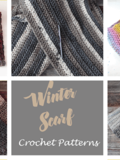 Pick one of these free winter crochet scarf patterns for your next crochet project -amorecraftylife.com #crochet #crochetpattern #freecrochetpattern