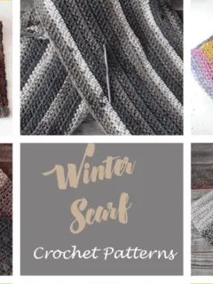 Pick one of these free winter crochet scarf patterns for your next crochet project -amorecraftylife.com #crochet #crochetpattern #freecrochetpattern