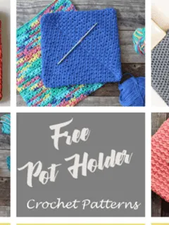 crochet pot holder pattern free- crochet hot pad amorecraftylife.com #crochet #crochetpattern #diy #freecrochetpattern