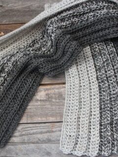 mens striped 1 skein scarf