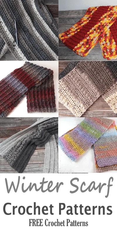 Pick one of these free winter crochet scarf patterns for your next crochet project -amorecraftylife.com #crochet #crochetpattern #freecrochetpattern