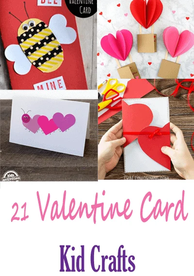 valentines day card kid crafts - arts and crafts activities -valentines day kid craft- amorecraftylife.com #kidscraft #craftsforkids #valentinesday #preschool